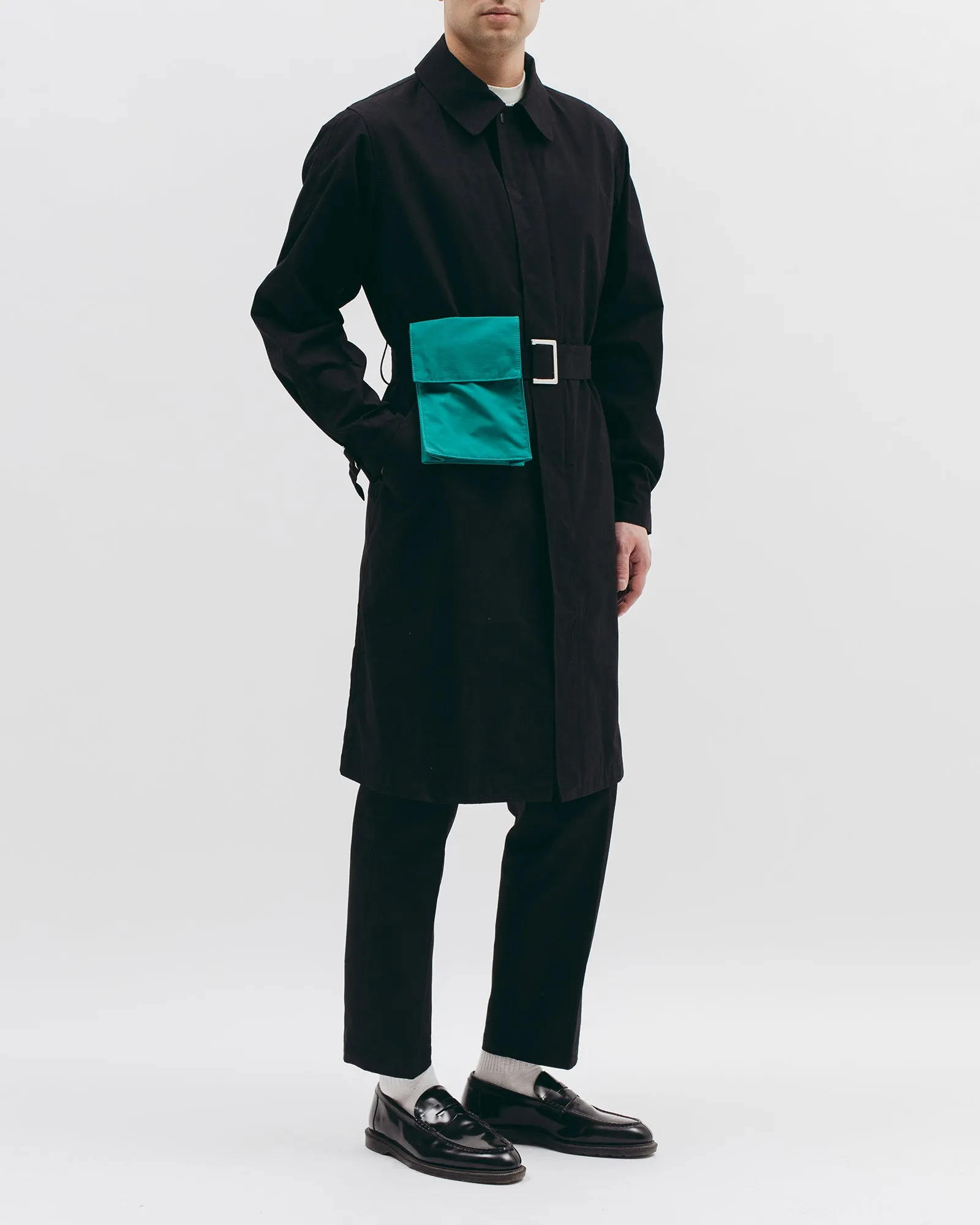 Belted Overcoat - Black