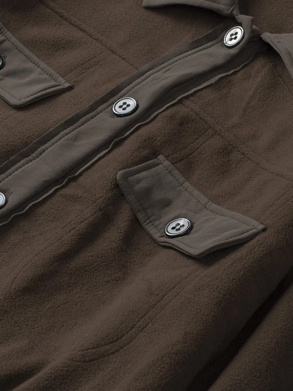 Brown Fleece Shacket