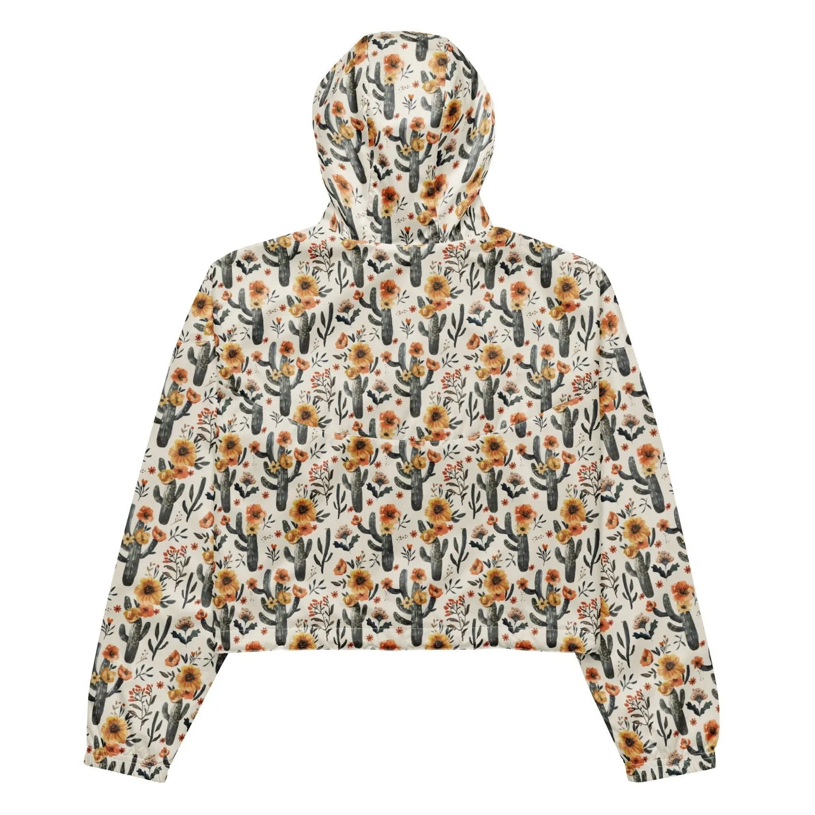 Cactus Sunflower Women’s Cropped Windbreaker