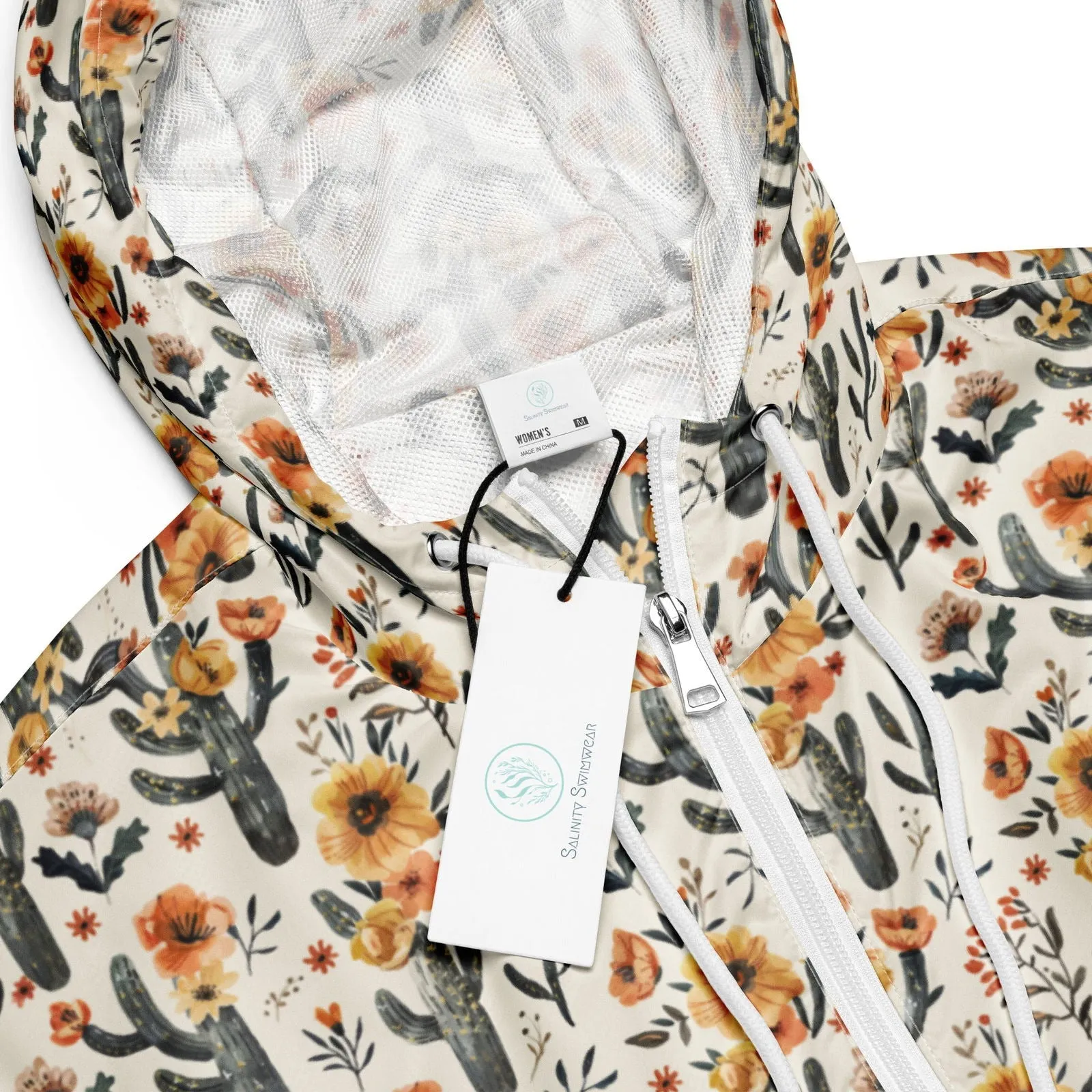 Cactus Sunflower Women’s Cropped Windbreaker