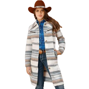 Cinch Women's Cruel Denim Stripe Knit Shacket CWJ7454001