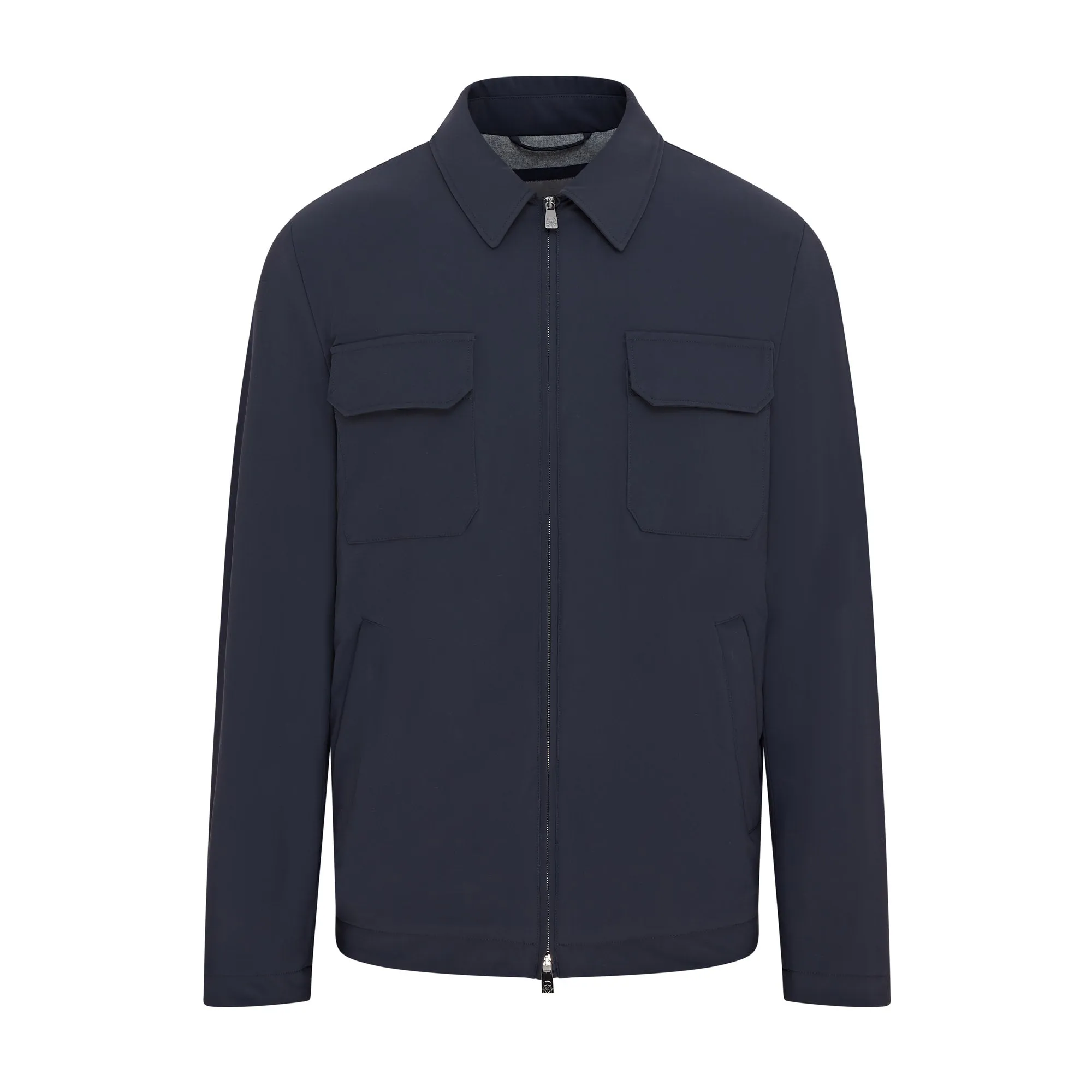 Corneliani Tech Touch Pocket Front Shacket (Navy)