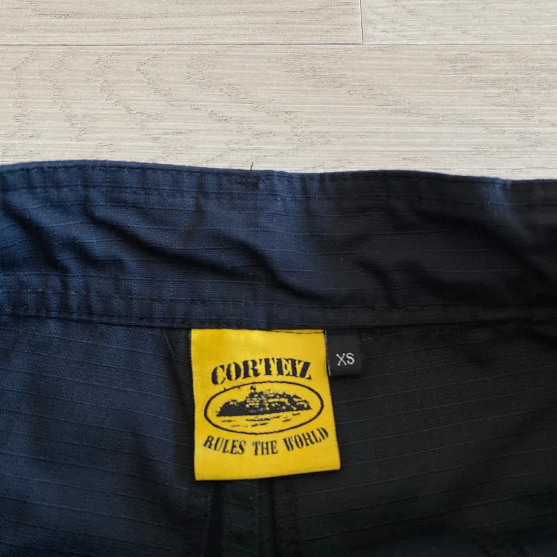 CORTEIZ ALCATRAZ GUERRILAZ CARGO PANTS BLACK/YELLOW