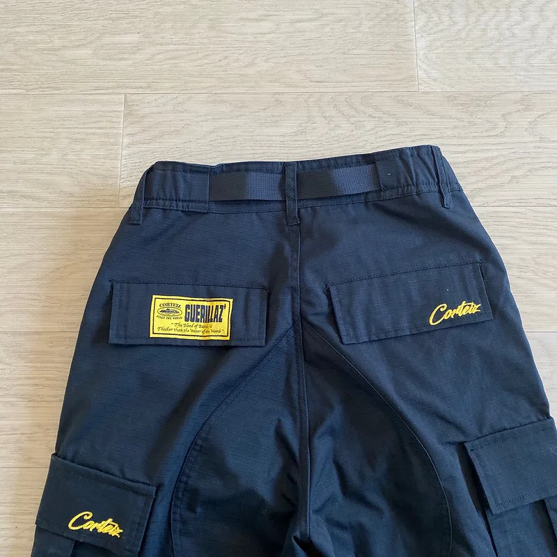 CORTEIZ ALCATRAZ GUERRILAZ CARGO PANTS BLACK/YELLOW