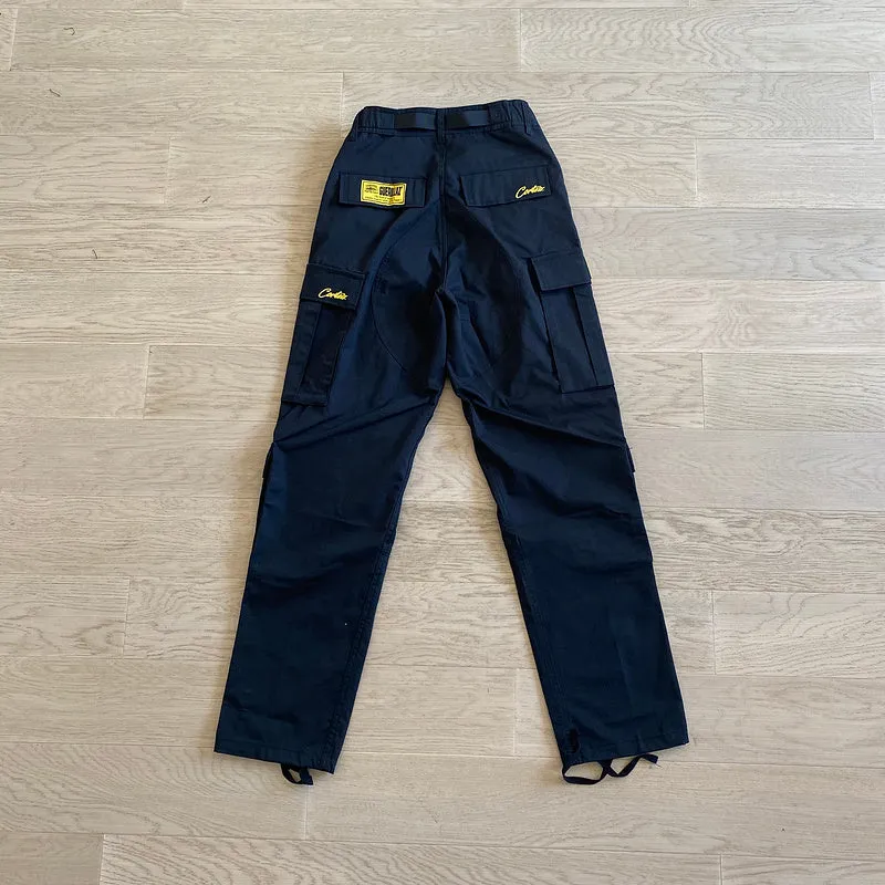 CORTEIZ ALCATRAZ GUERRILAZ CARGO PANTS BLACK/YELLOW