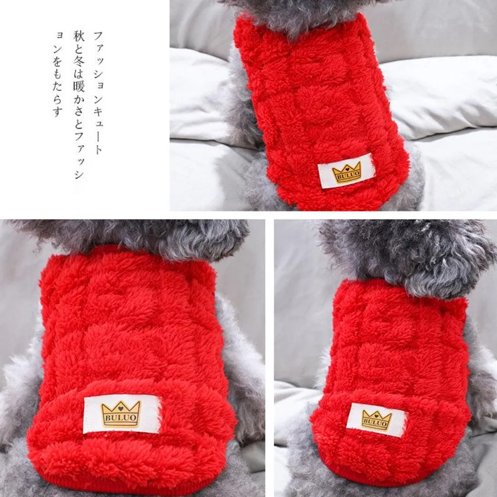 Cute Wavy Double-sided Fleece Pullover Pet Clothes