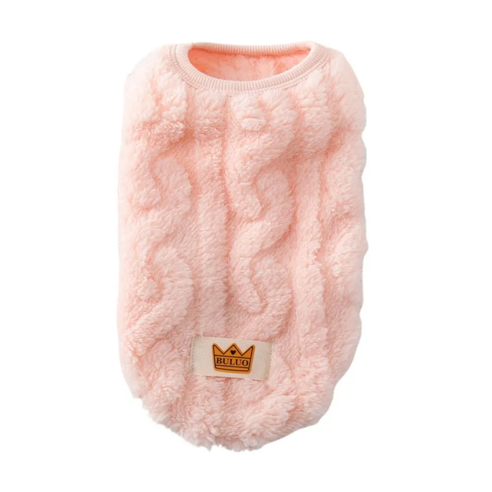 Cute Wavy Double-sided Fleece Pullover Pet Clothes