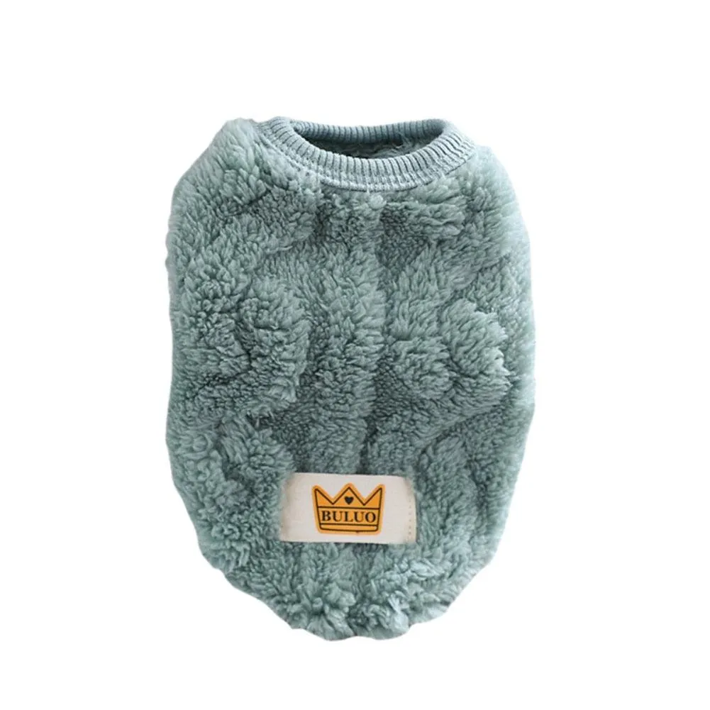 Cute Wavy Double-sided Fleece Pullover Pet Clothes