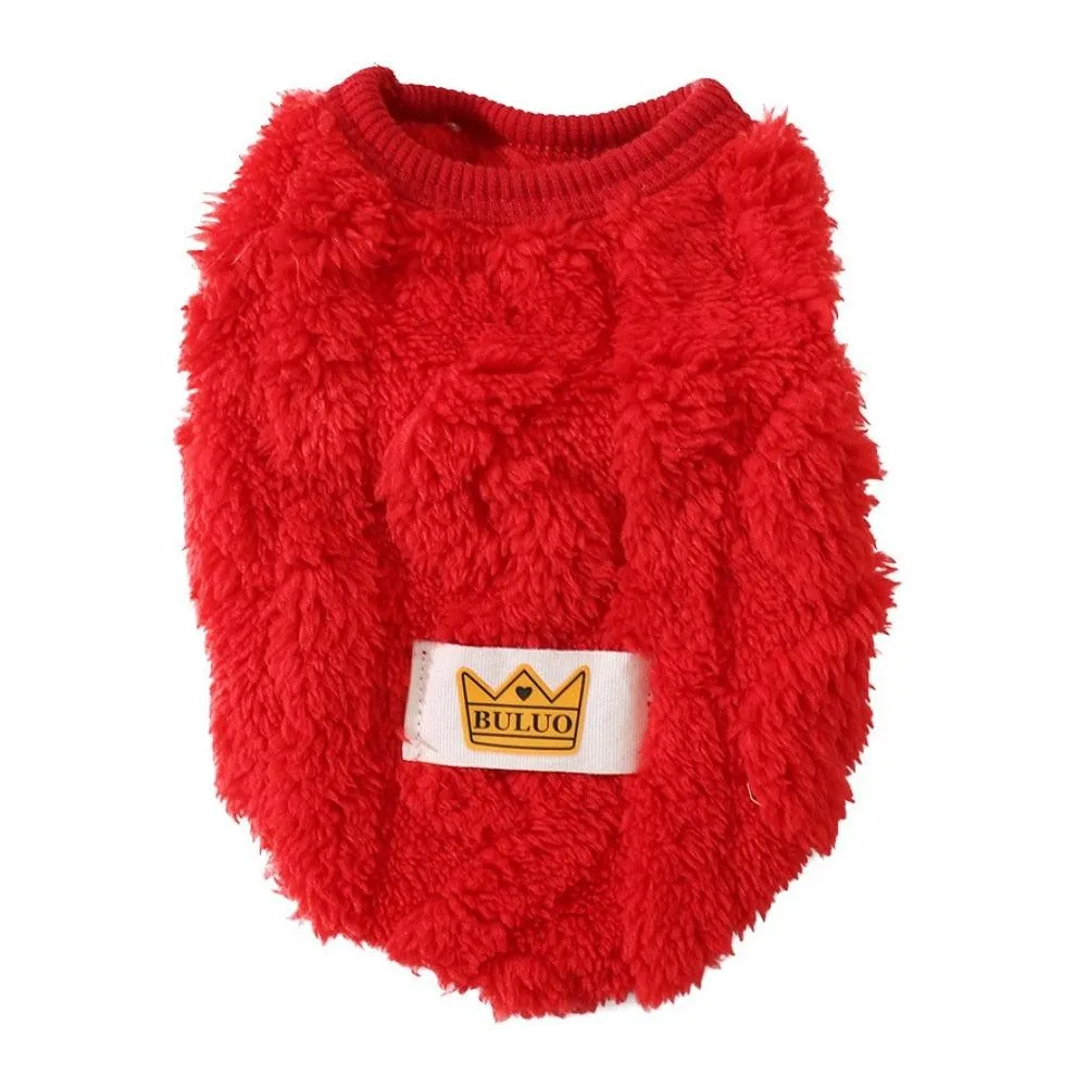 Cute Wavy Double-sided Fleece Pullover Pet Clothes