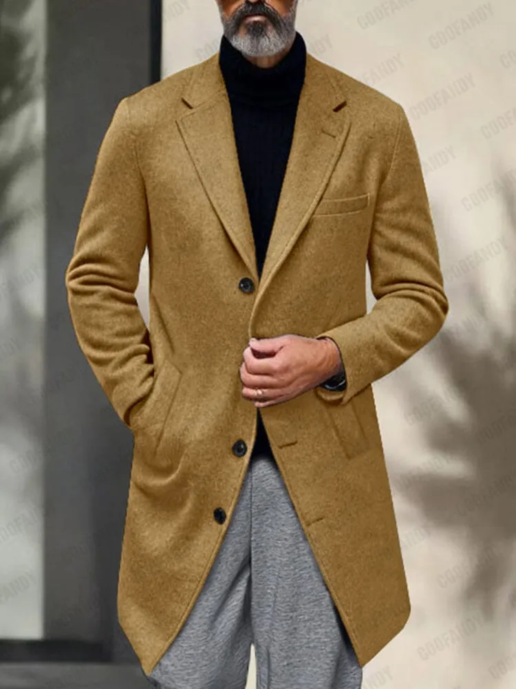 Elegant Warm Tweed Overcoat