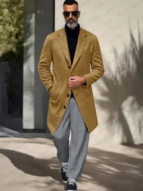 Elegant Warm Tweed Overcoat