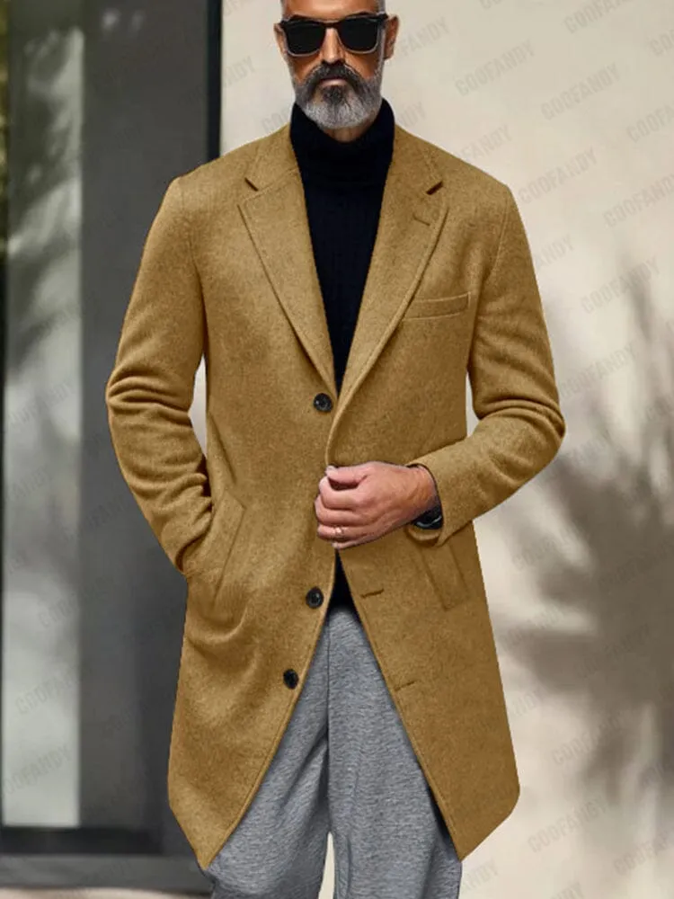 Elegant Warm Tweed Overcoat