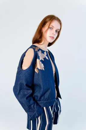 F by Faina Embroidered Bomber