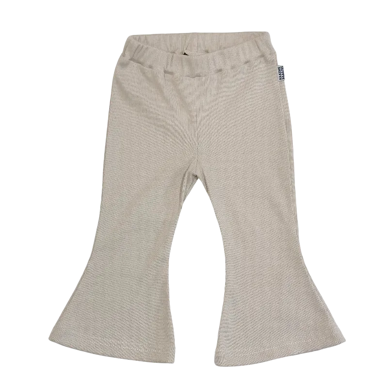 Flared Pants Rib Sand