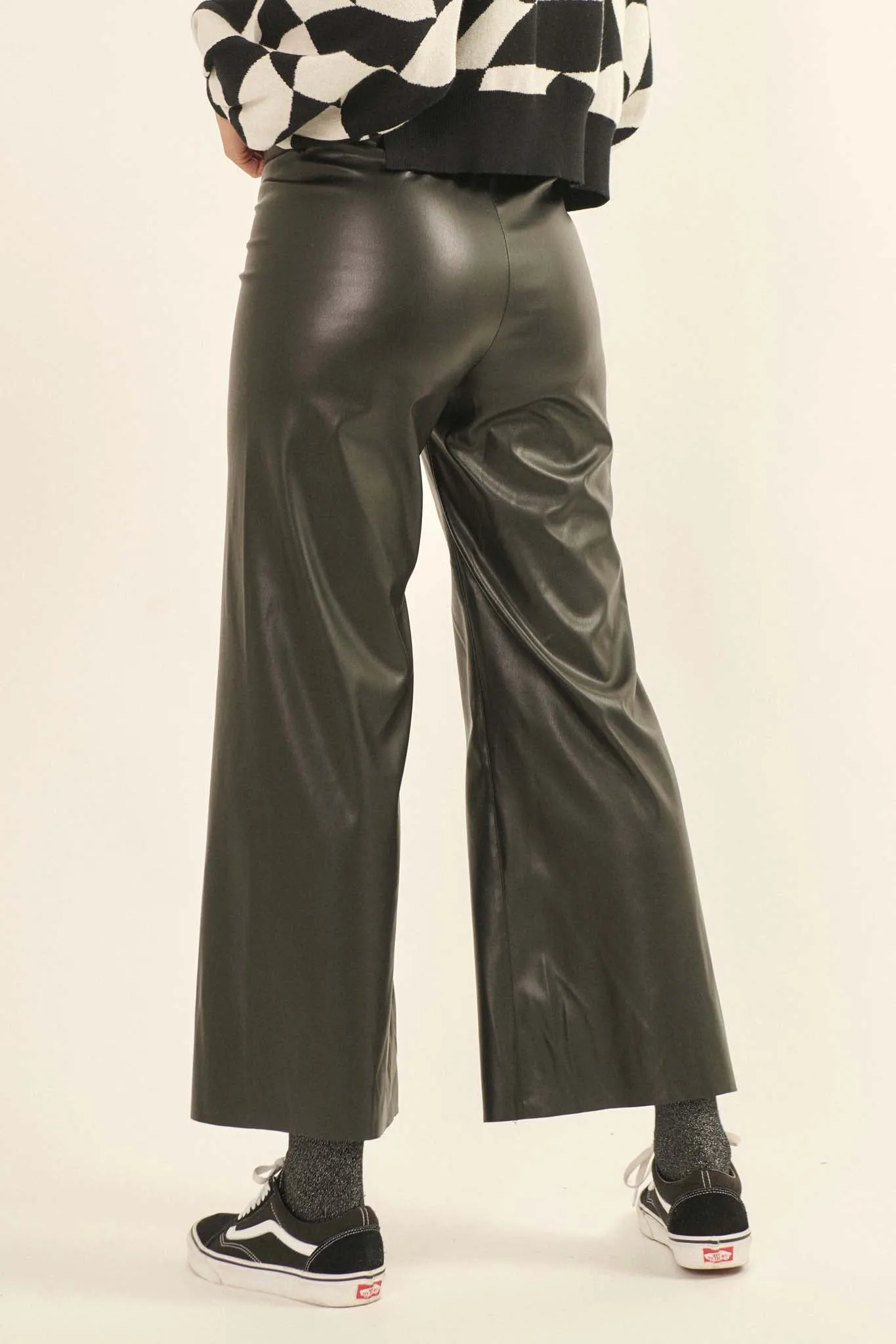 Hide and Sleek Vegan Leather High-Waist Pants