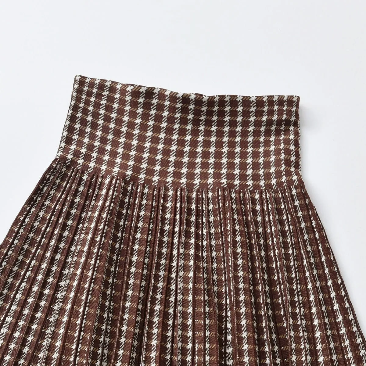 Knitted Knee Length Skirt, S-3XL