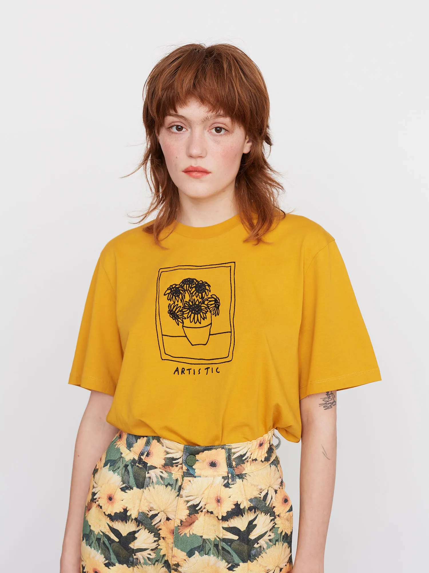 Lazy Oaf Artistic Flowers T-Shirt