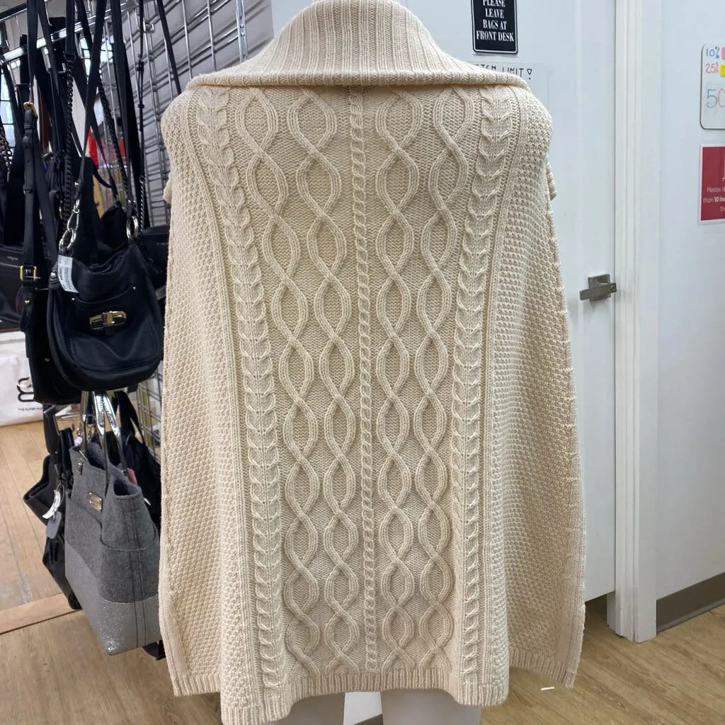 Lucky Brand cableknit poncho L