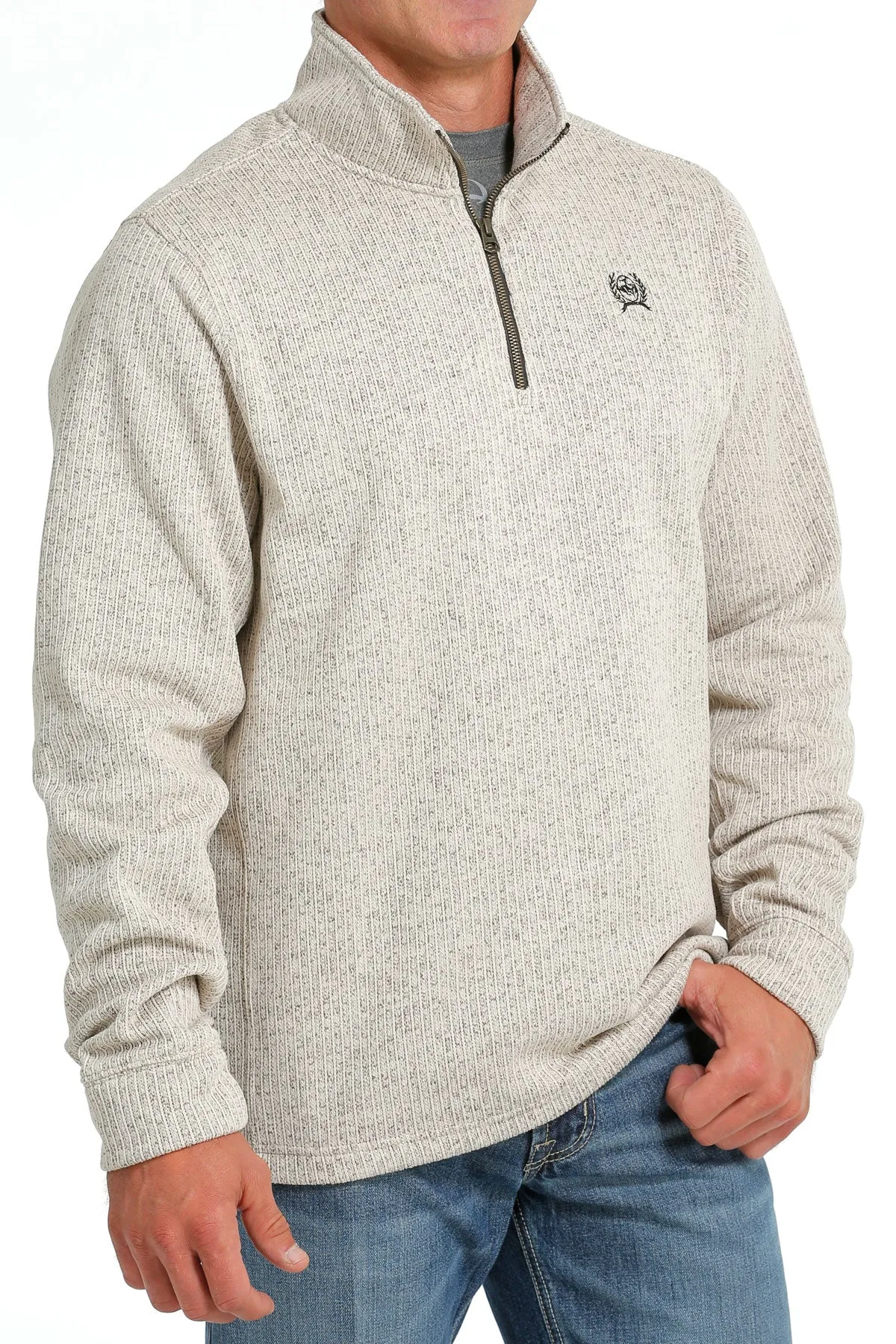 Men's Cinch MWK1080013 Stone 1/4 Zip Sweater *CLOSEOUT*