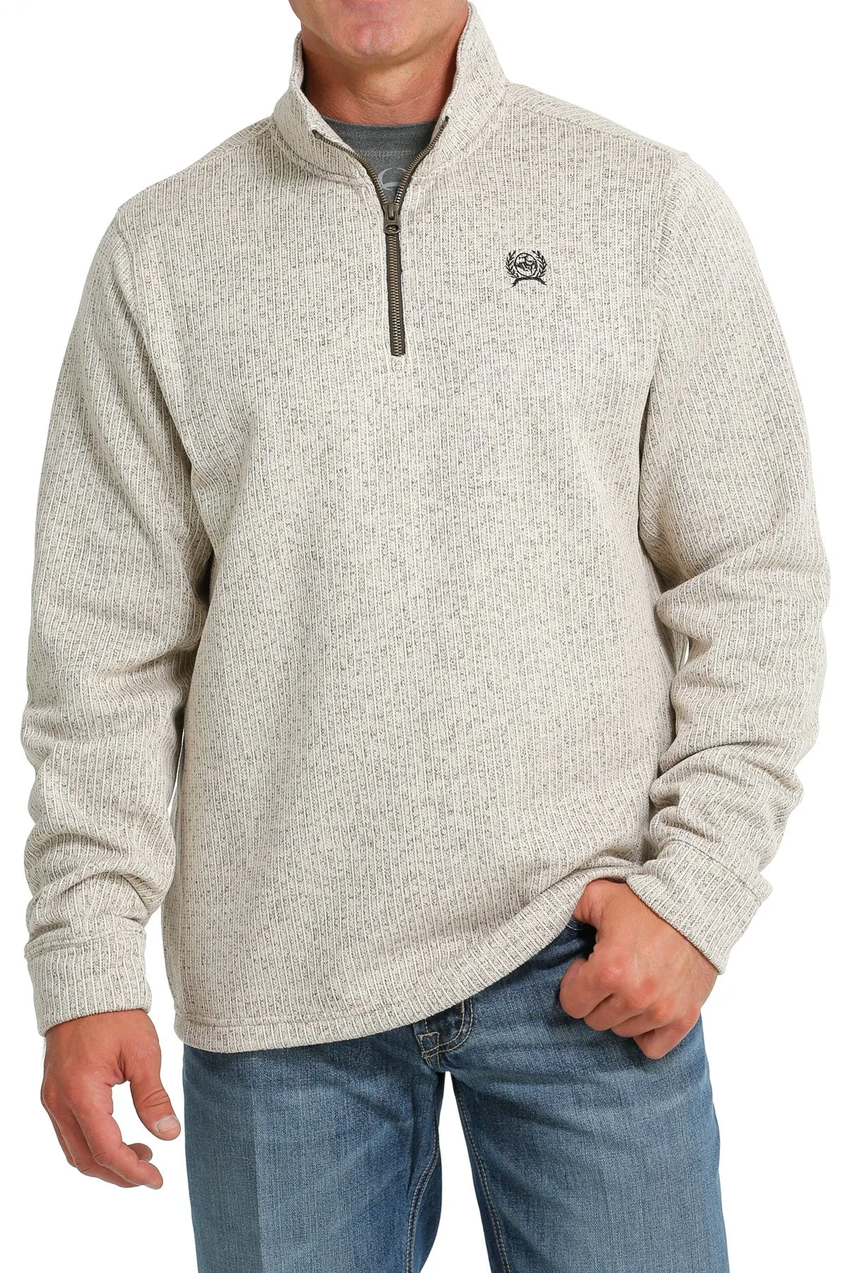 Men's Cinch MWK1080013 Stone 1/4 Zip Sweater *CLOSEOUT*