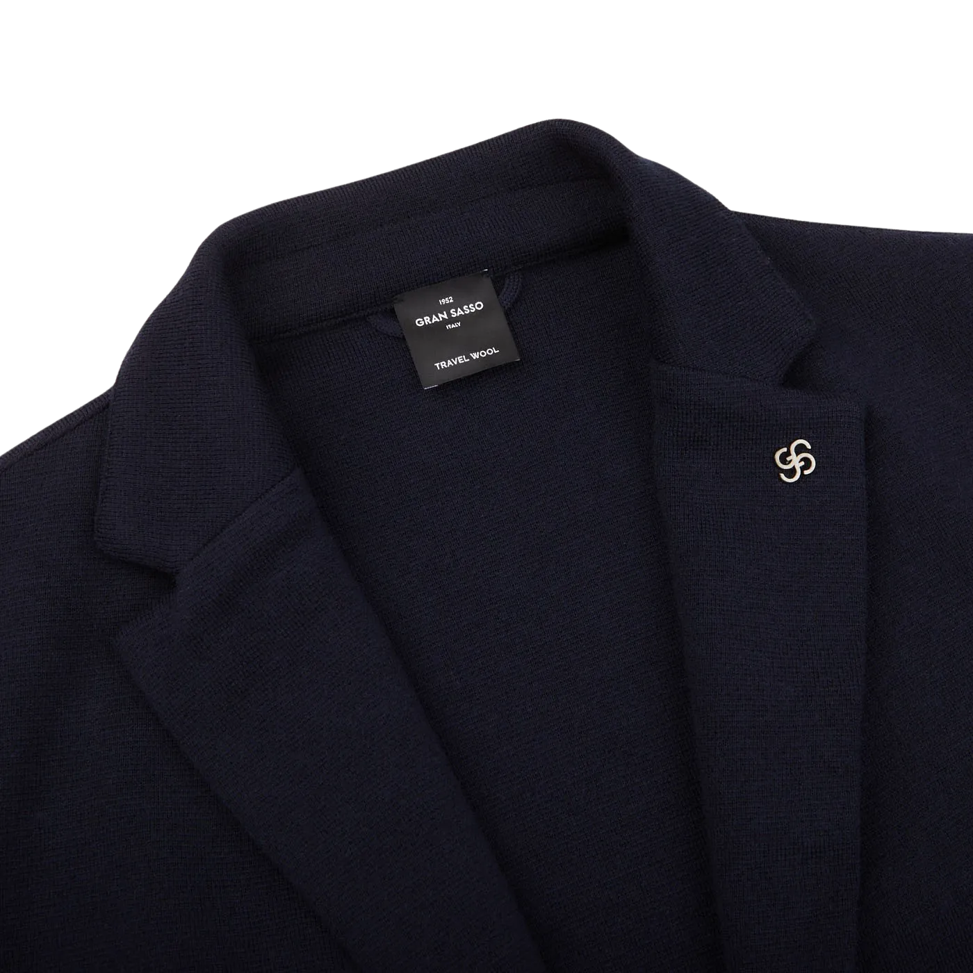 Navy Blue Travel Wool Knitted Blazer