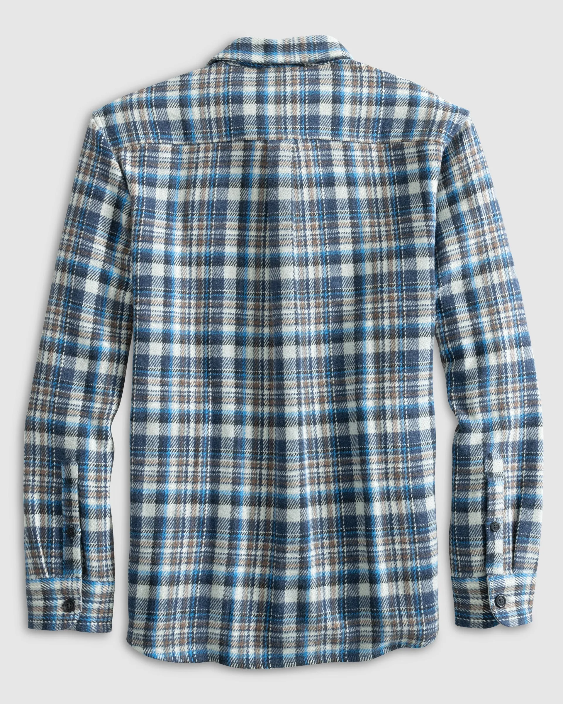 Opry Flannel Shacket in Laguna Blue by Johnnie-O