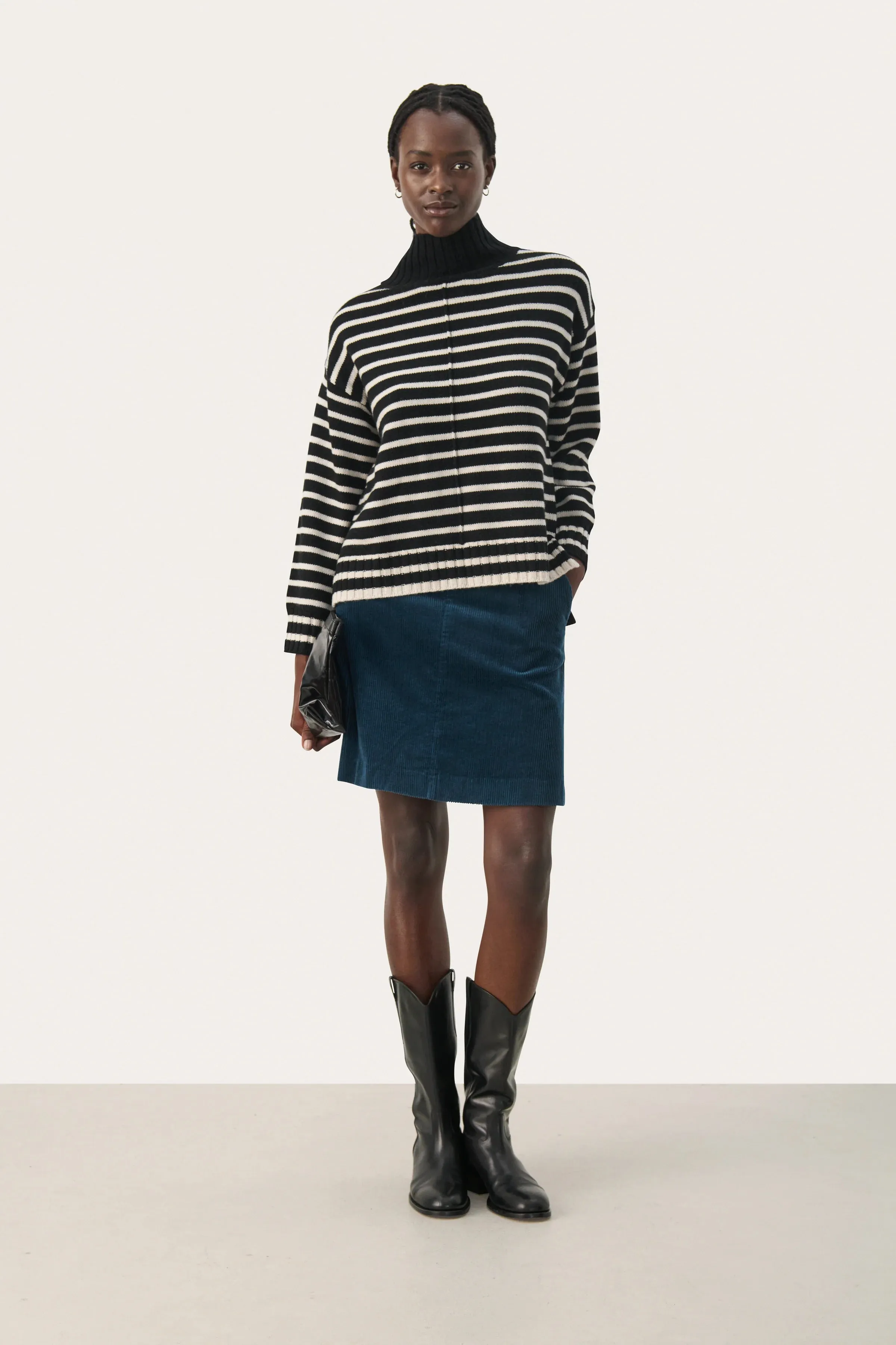 PART TWO LILYE PULLOVER BLACK STRIPE