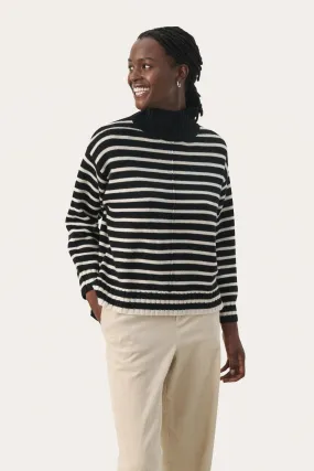 PART TWO LILYE PULLOVER BLACK STRIPE