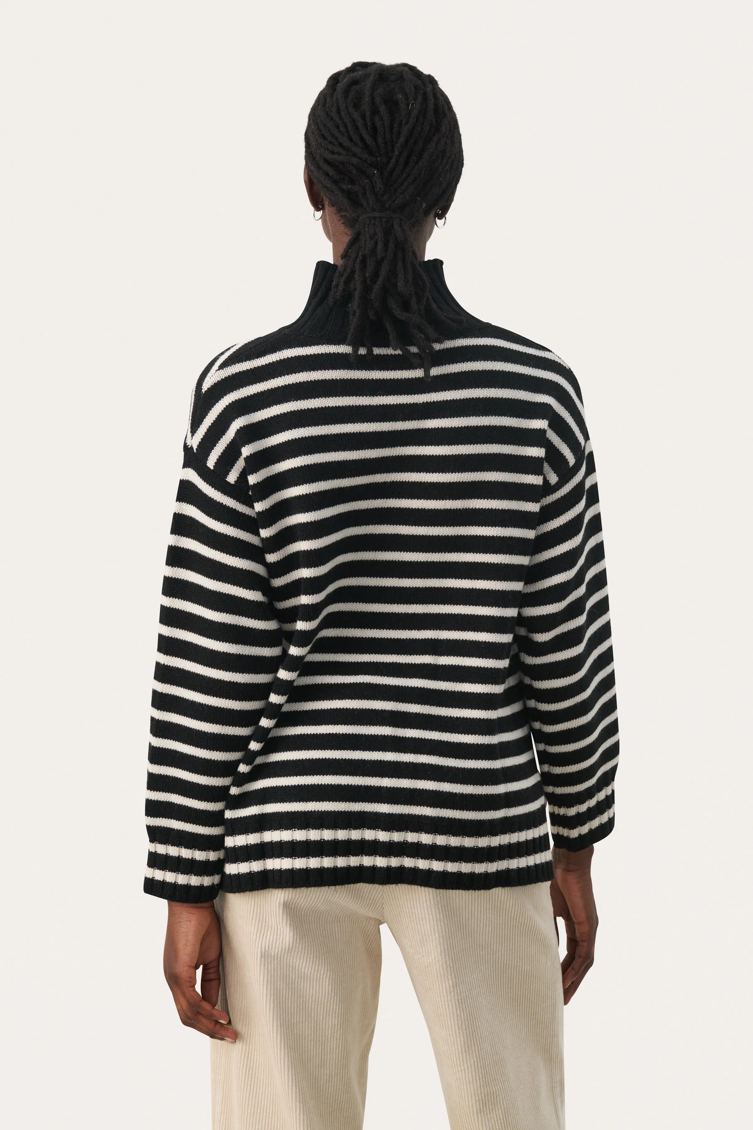 PART TWO LILYE PULLOVER BLACK STRIPE