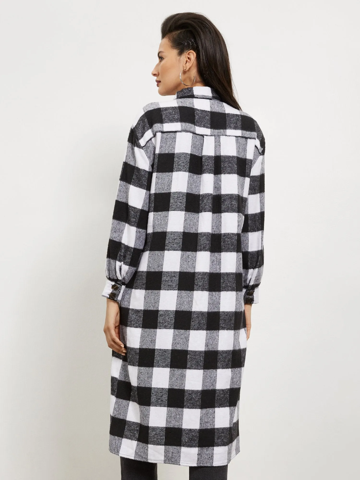 Plaid Maxi-Length Shacket