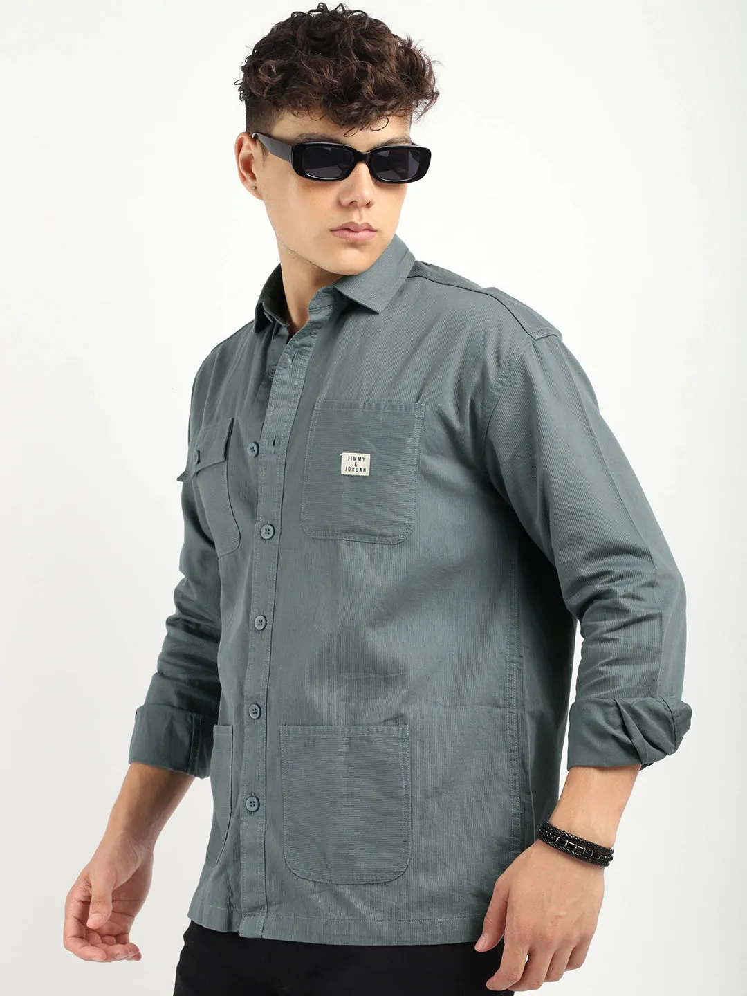 Rustic Regal Grey Full Sleeve Shirt