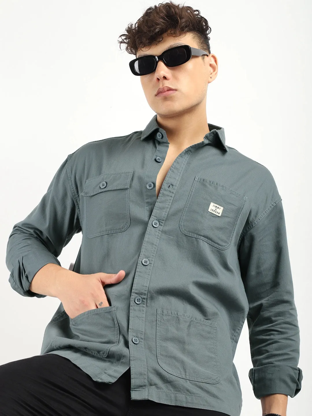 Rustic Regal Grey Full Sleeve Shirt