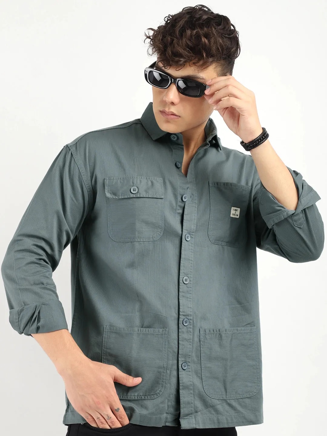 Rustic Regal Grey Full Sleeve Shirt