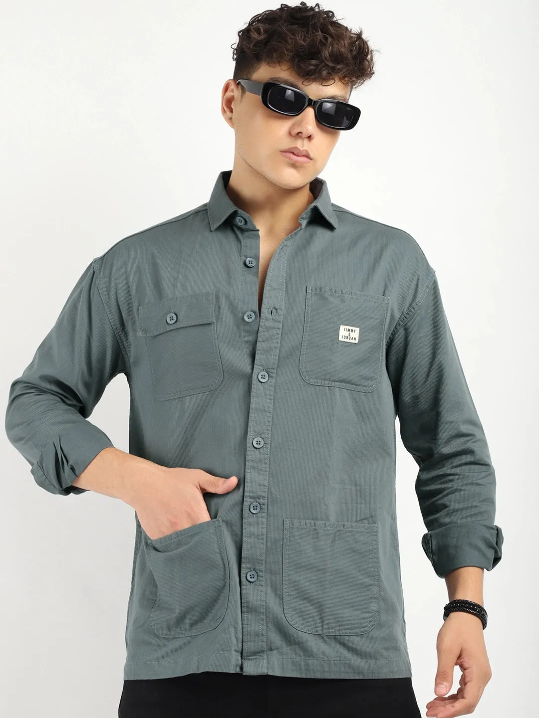 Rustic Regal Grey Full Sleeve Shirt