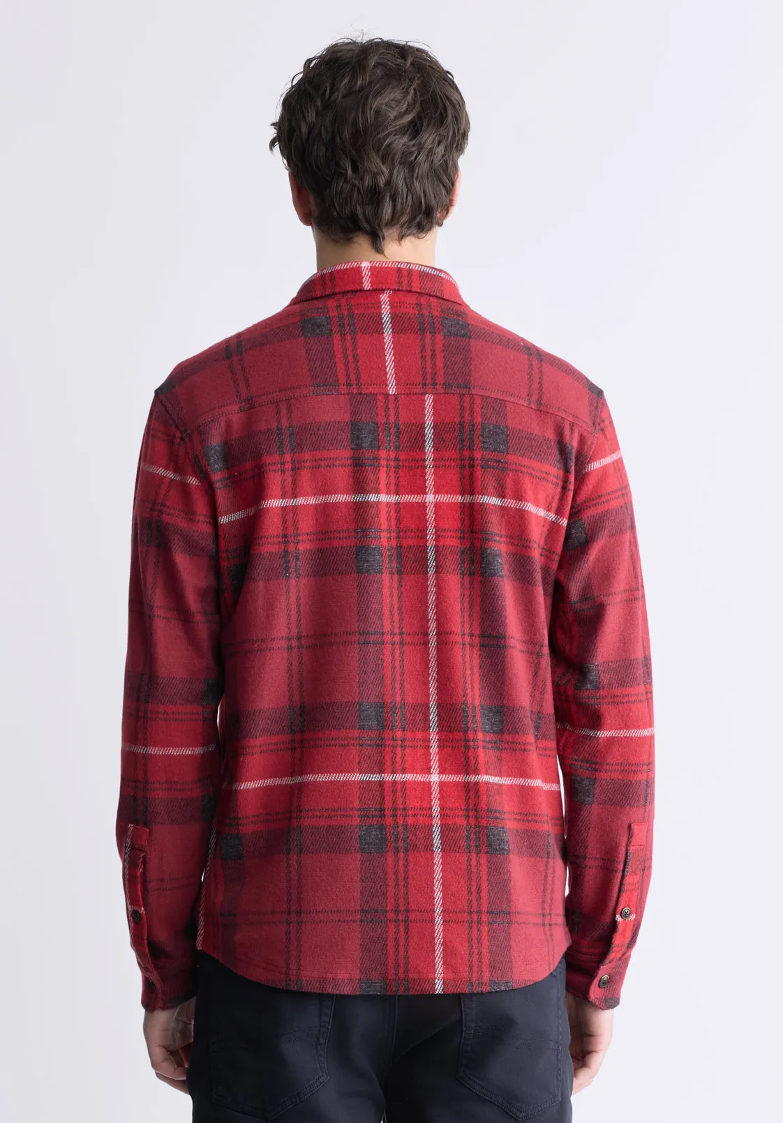 Samme Men's Plaid Blanket Shirt, Cranberry - BM24461