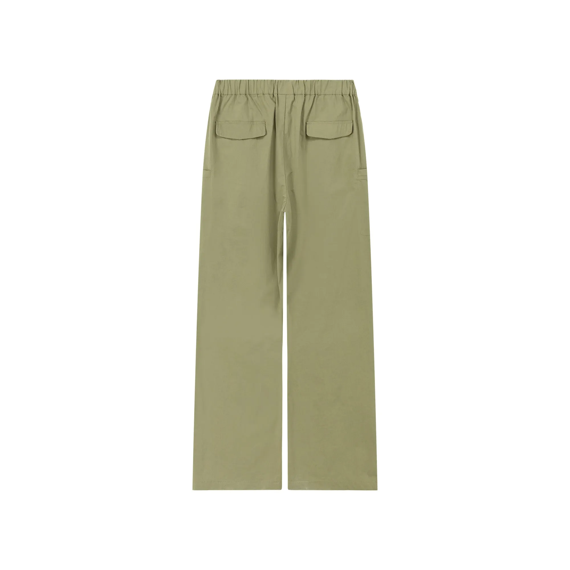 Solid Color Drawstring Casual Cargo Pants