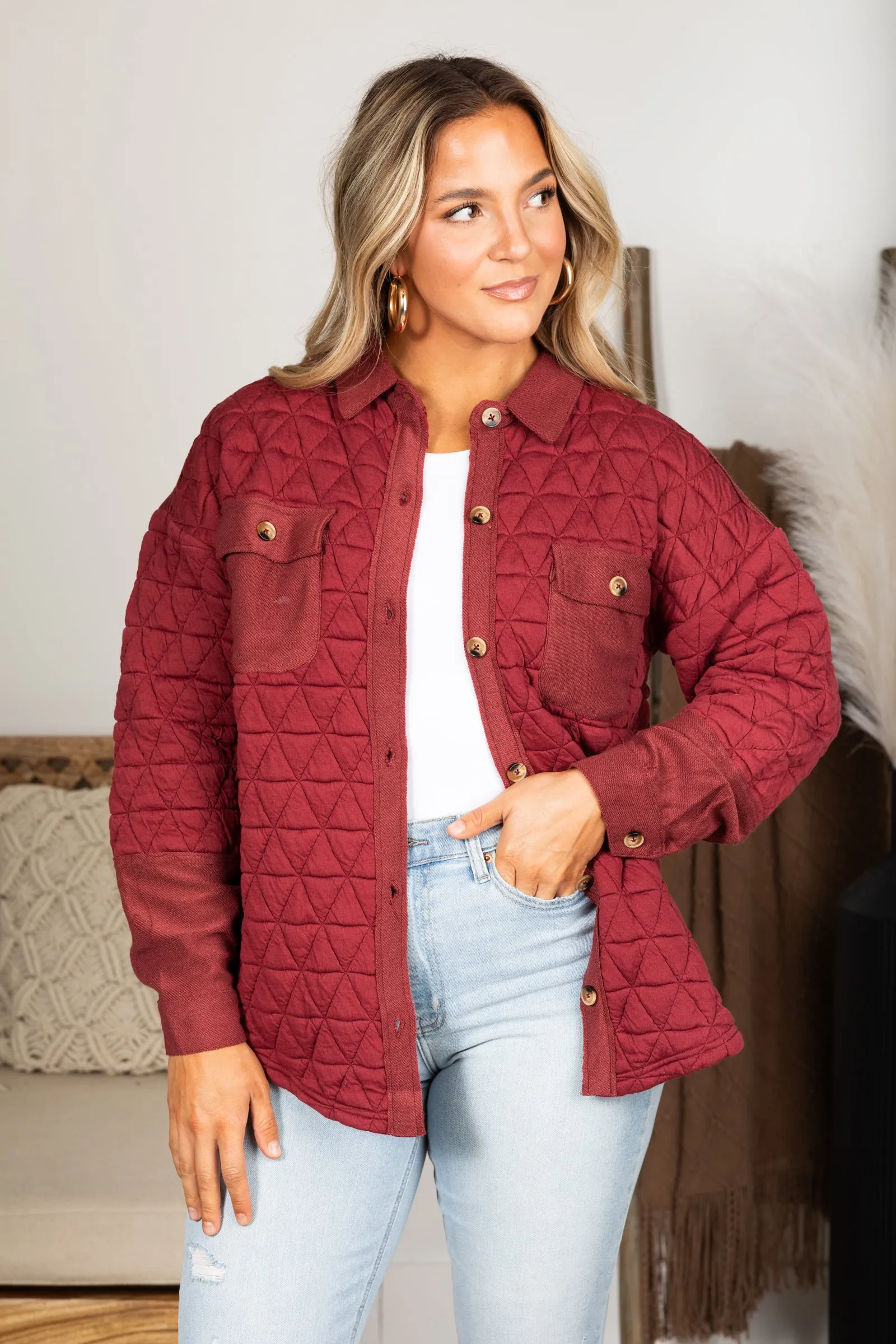 Super Soft Quilted Shacket