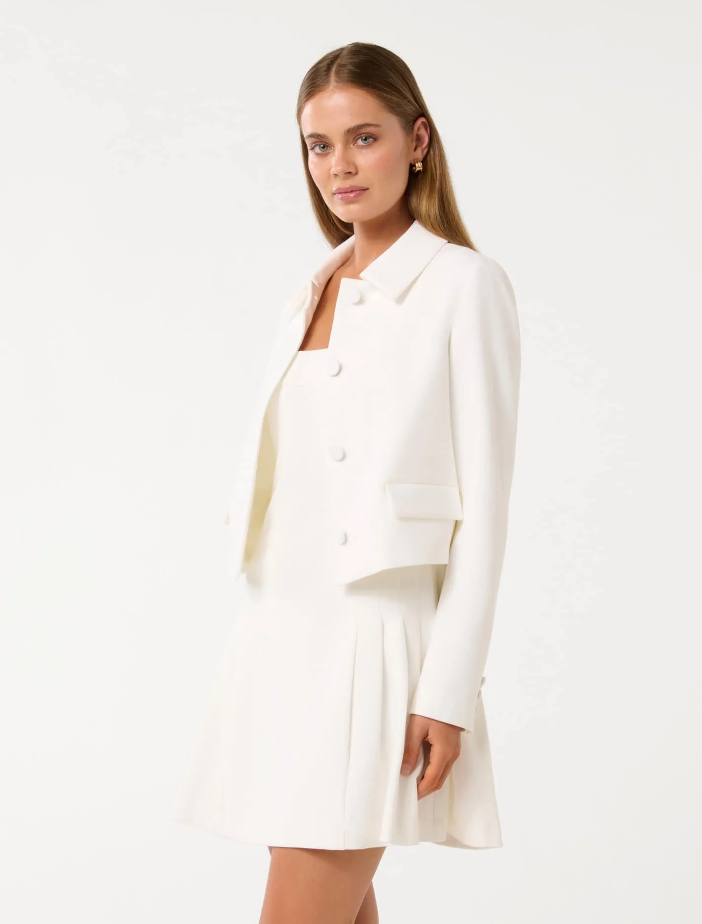 Tanya Cropped Top Collar Jacket