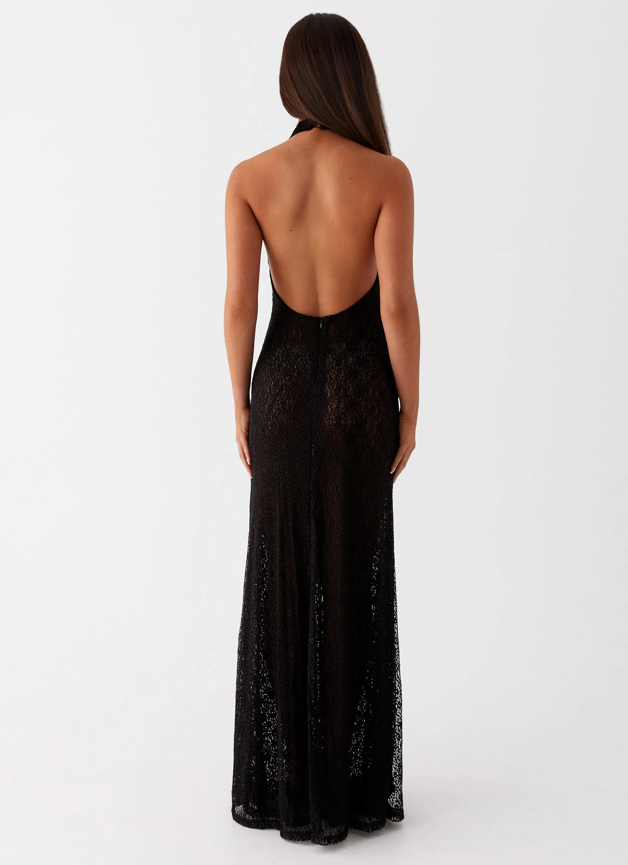 Tempest Cowl Neck Maxi Dress - Black