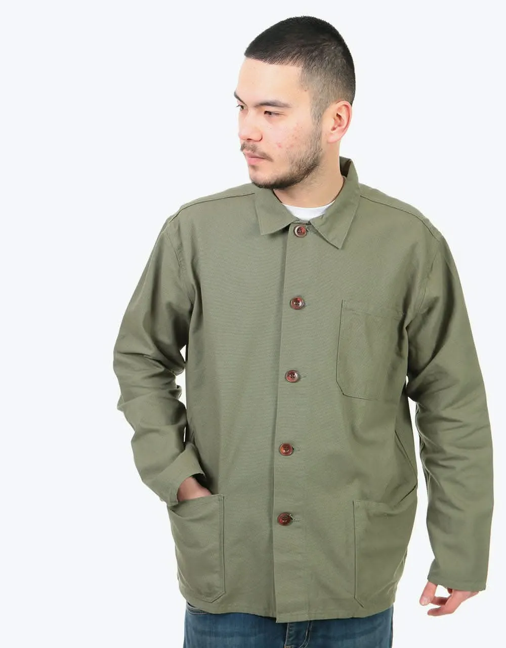 Uskees Lot #3001 L/S Overshirt - Army Green