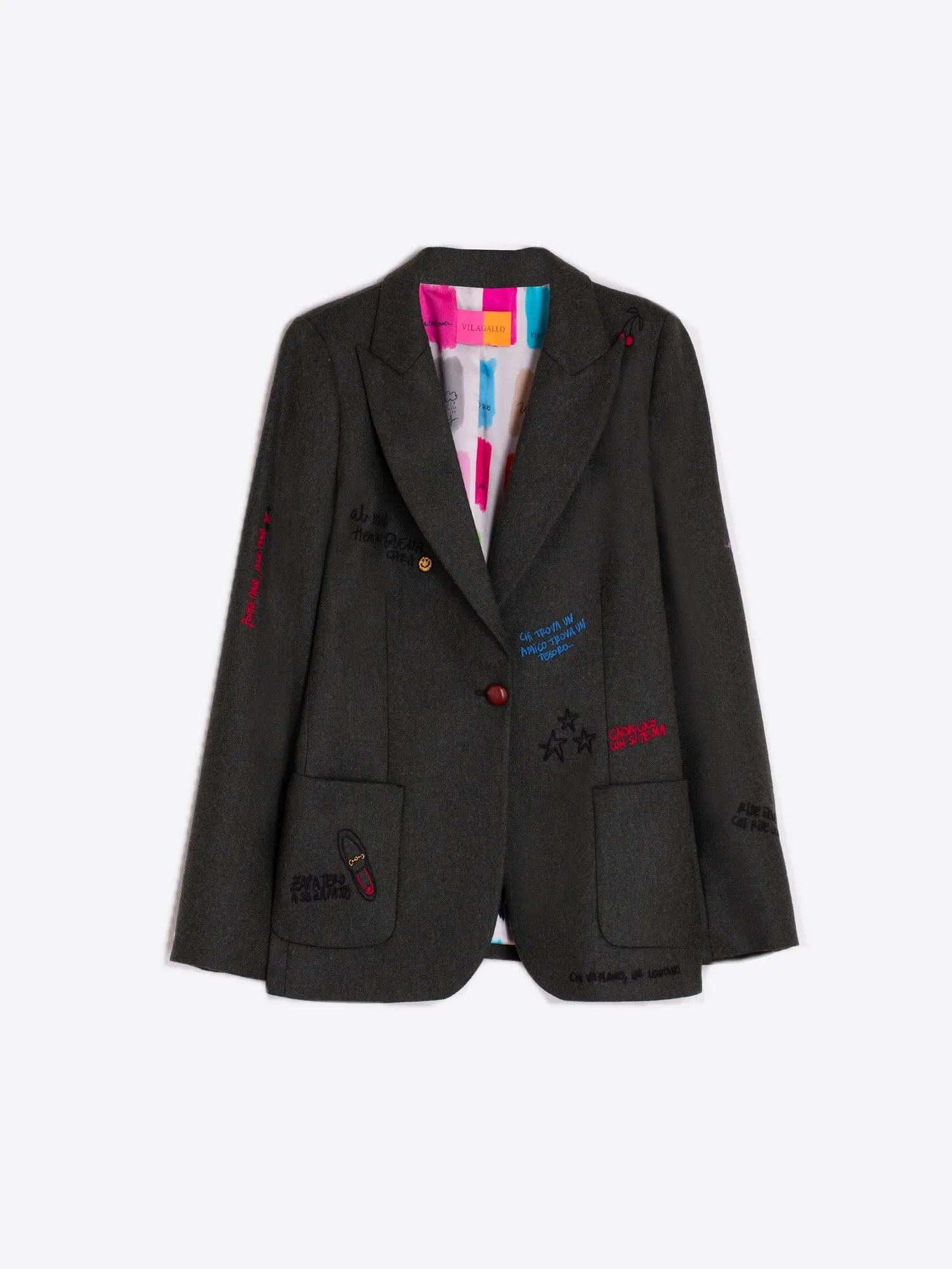 Vilagallo Hillary Jacket With Embroidered Details