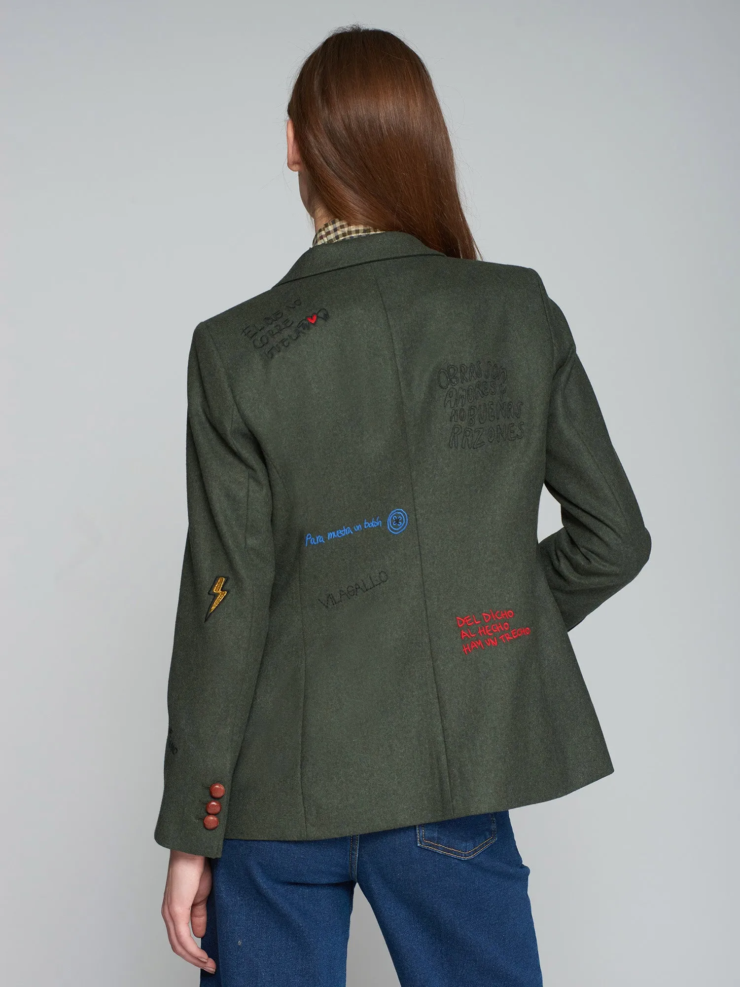 Vilagallo Hillary Jacket With Embroidered Details