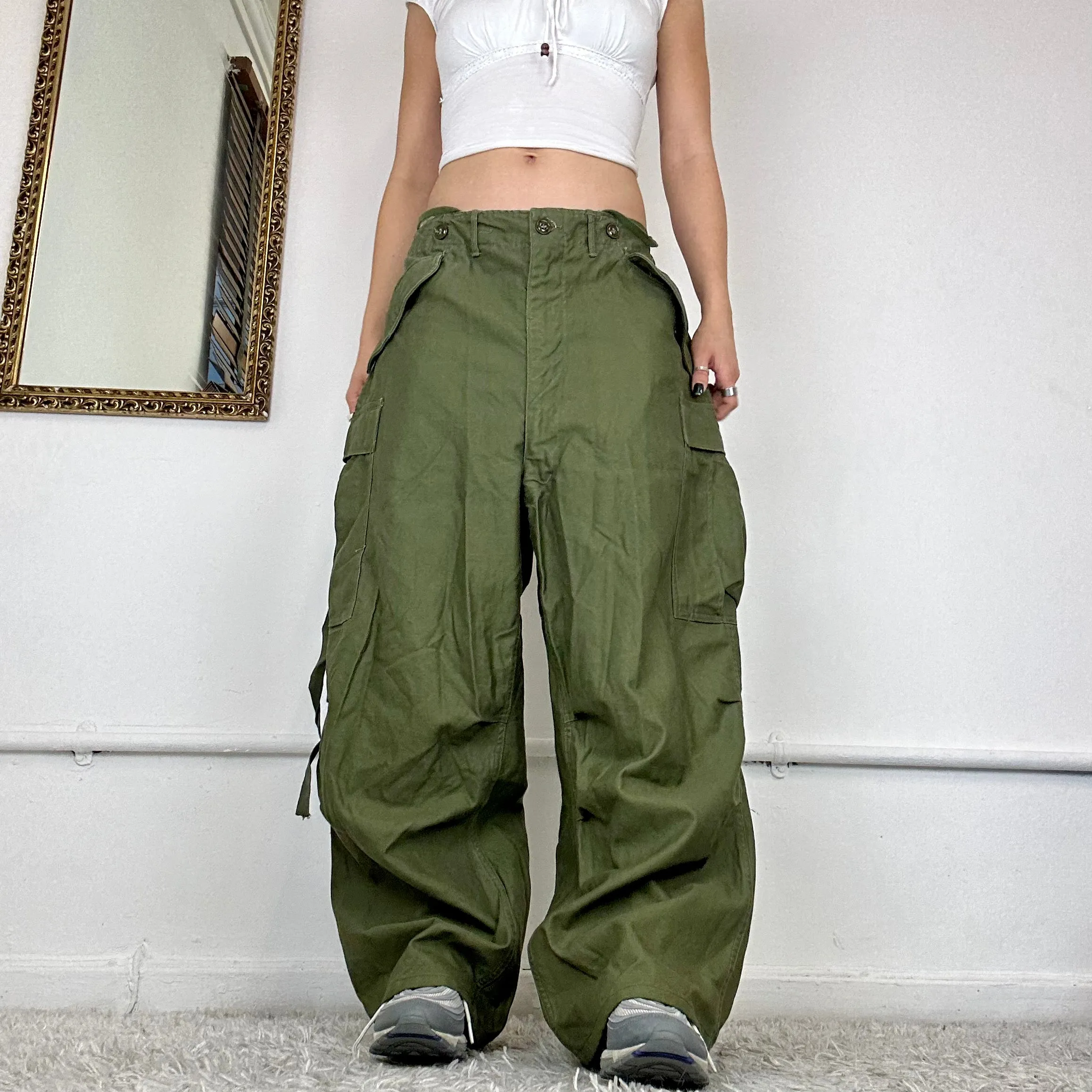 vintage wide leg cargo pants