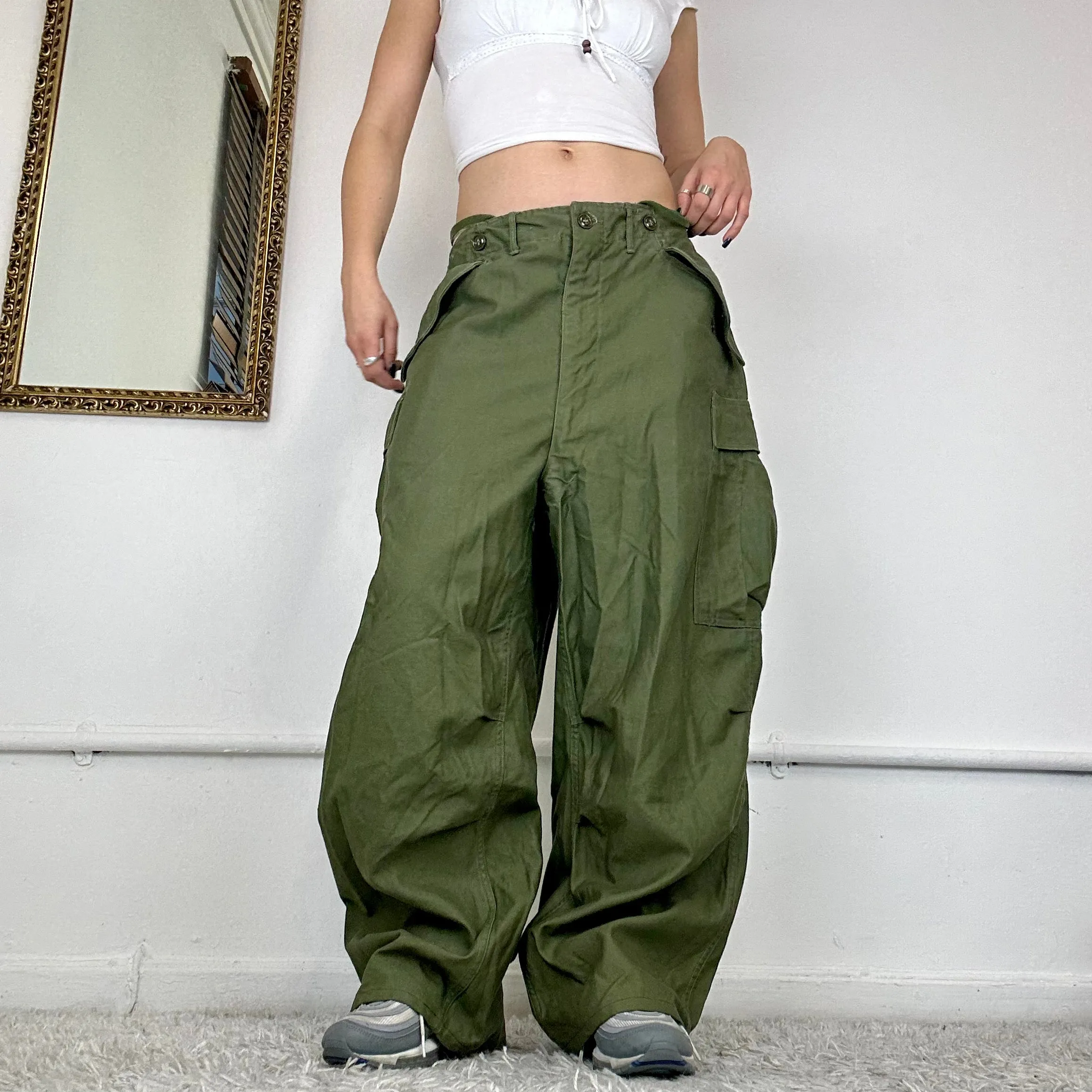 vintage wide leg cargo pants