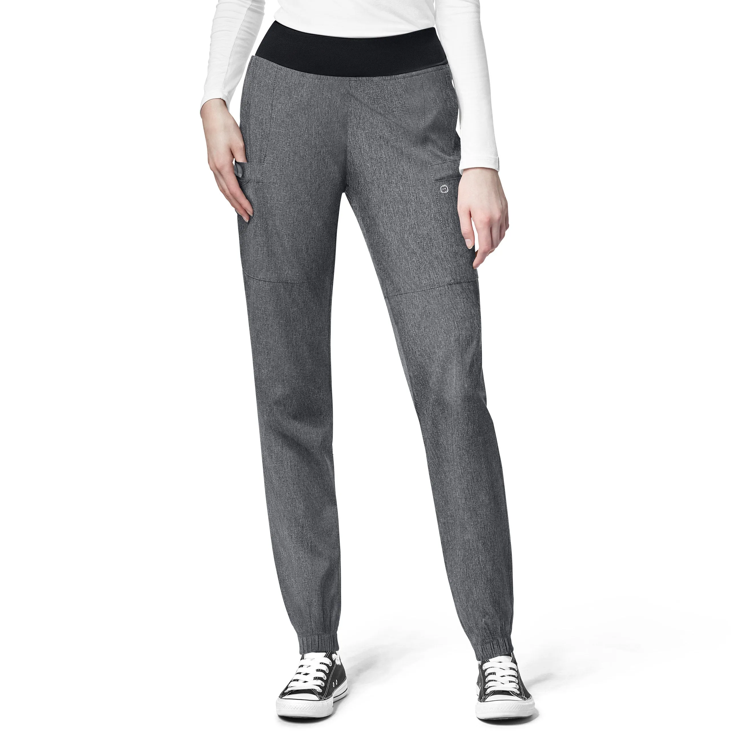 W123 Women's Comfort Waist Cargo Jogger Scrub Pant