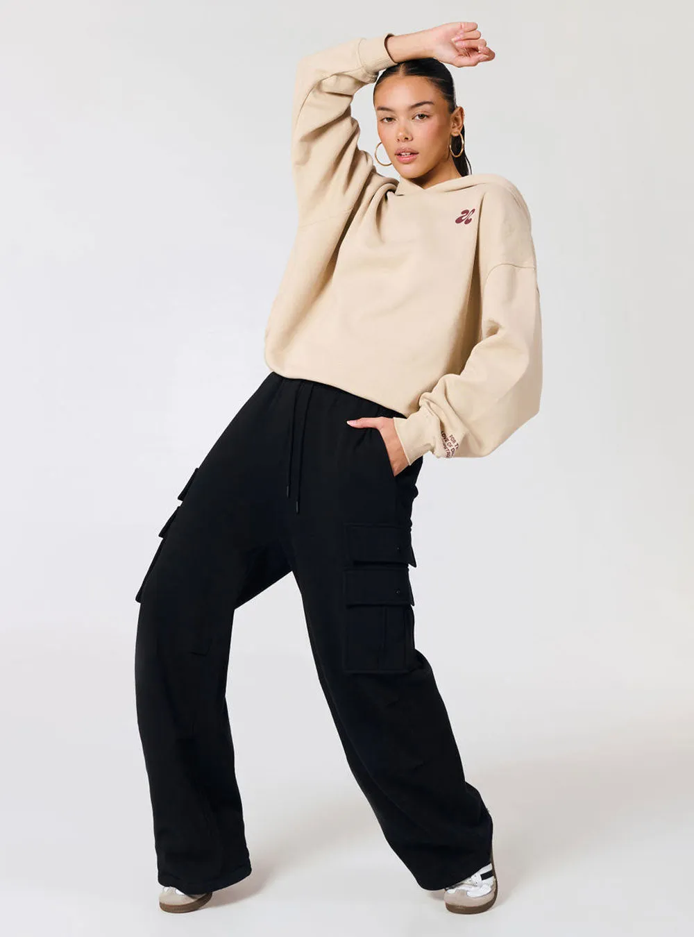 Women's Pop & Lock Cargo Pants Black