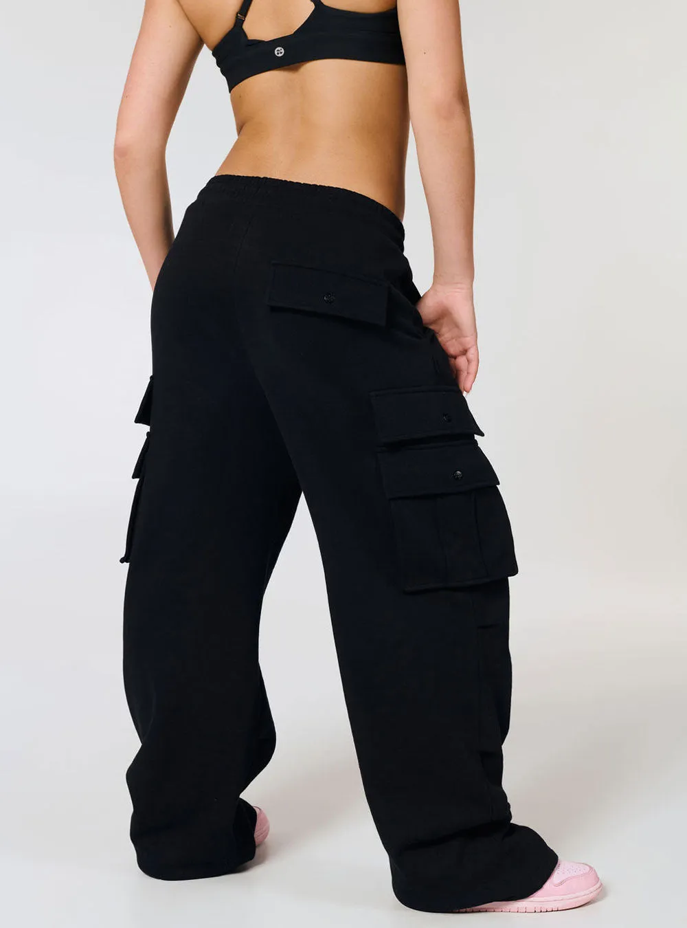 Women's Pop & Lock Cargo Pants Black